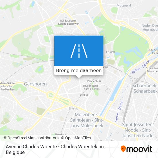 Avenue Charles Woeste - Charles Woestelaan kaart