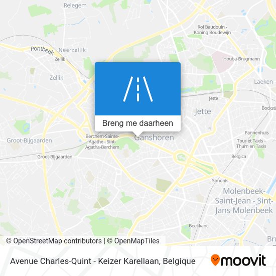 Avenue Charles-Quint - Keizer Karellaan kaart