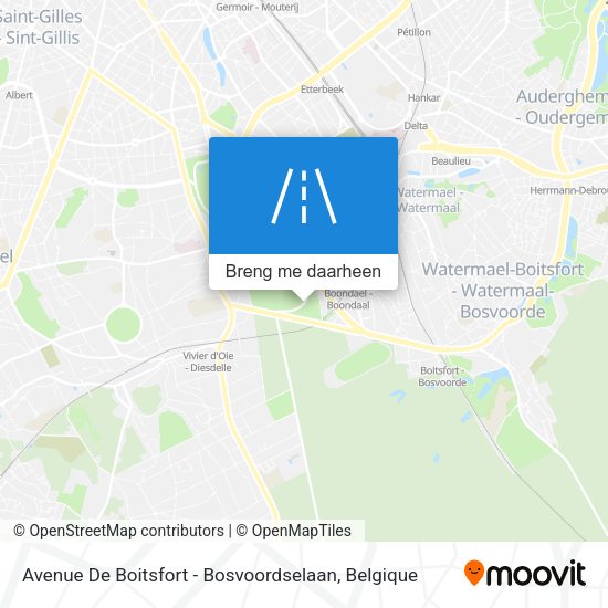 Avenue De Boitsfort - Bosvoordselaan kaart