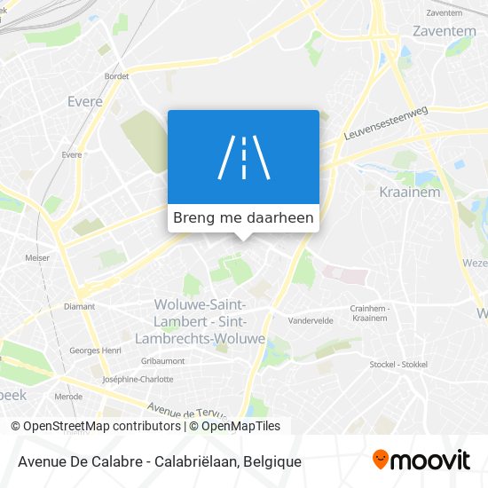 Avenue De Calabre - Calabriëlaan kaart