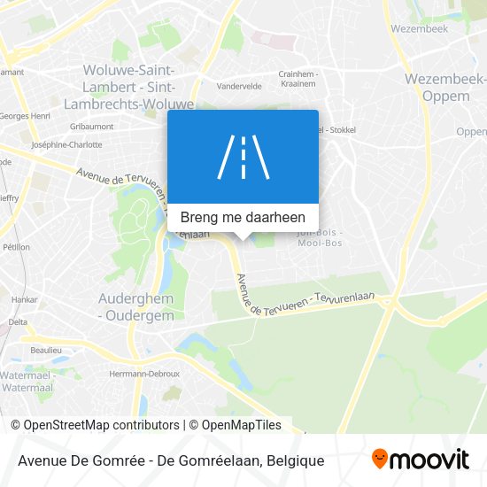 Avenue De Gomrée - De Gomréelaan kaart