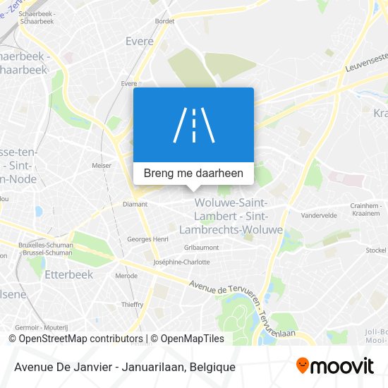 Avenue De Janvier - Januarilaan kaart
