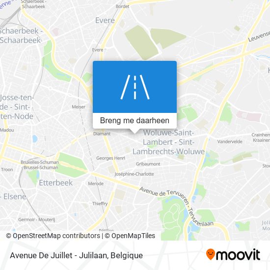 Avenue De Juillet - Julilaan kaart