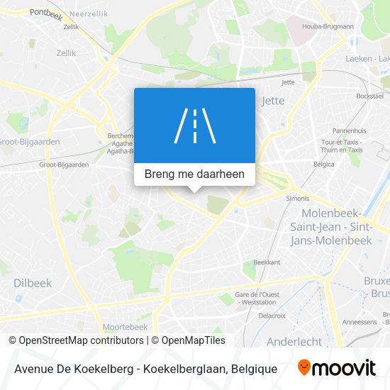 Avenue De Koekelberg - Koekelberglaan kaart