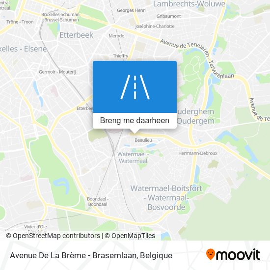Avenue De La Brème - Brasemlaan kaart