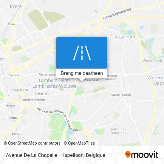 Avenue De La Chapelle - Kapellaan kaart