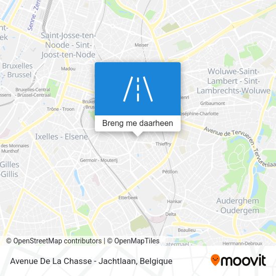 Avenue De La Chasse - Jachtlaan kaart