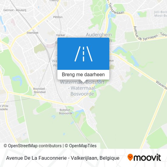 Avenue De La Fauconnerie - Valkerijlaan kaart