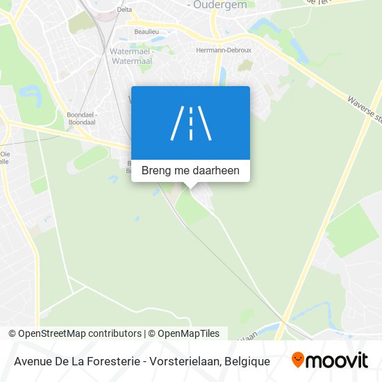 Avenue De La Foresterie - Vorsterielaan kaart