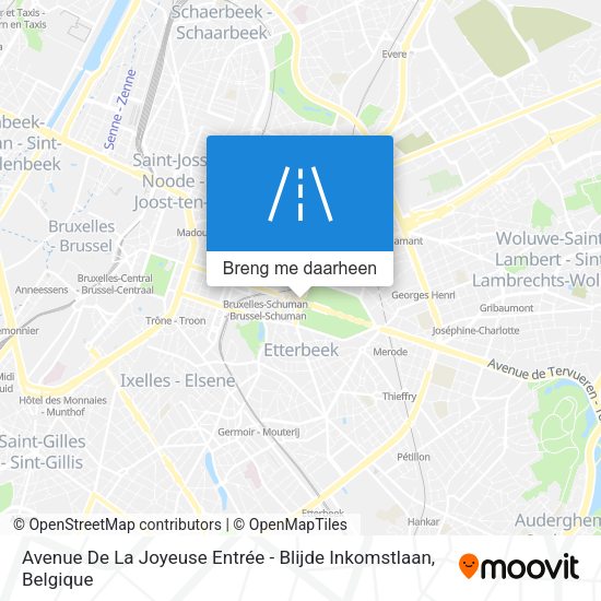 Avenue De La Joyeuse Entrée - Blijde Inkomstlaan kaart