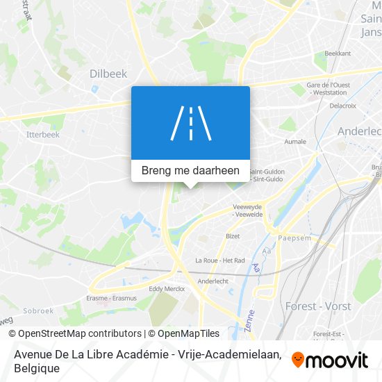Avenue De La Libre Académie - Vrije-Academielaan kaart