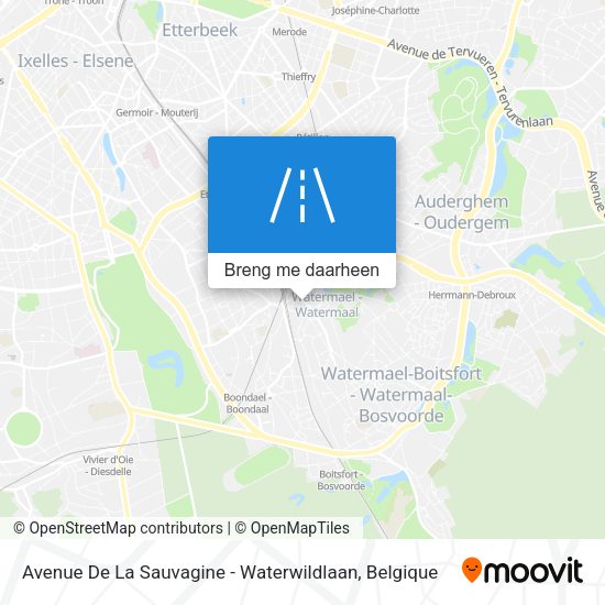 Avenue De La Sauvagine - Waterwildlaan kaart