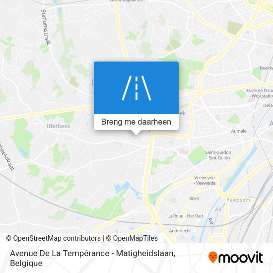 Avenue De La Tempérance - Matigheidslaan kaart