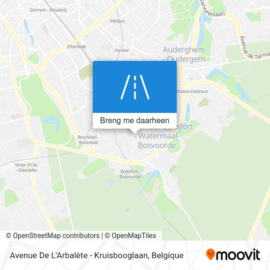 Avenue De L'Arbalète - Kruisbooglaan kaart