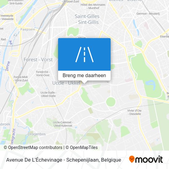 Avenue De L'Échevinage - Schepenijlaan kaart