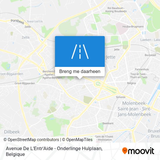 Avenue De L'Entr'Aide - Onderlinge Hulplaan kaart