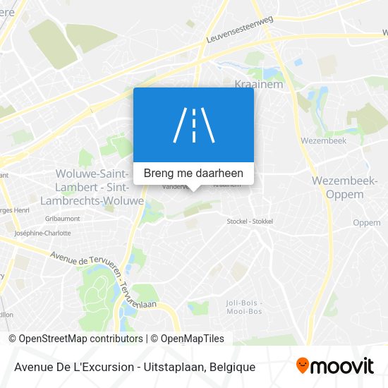 Avenue De L'Excursion - Uitstaplaan kaart