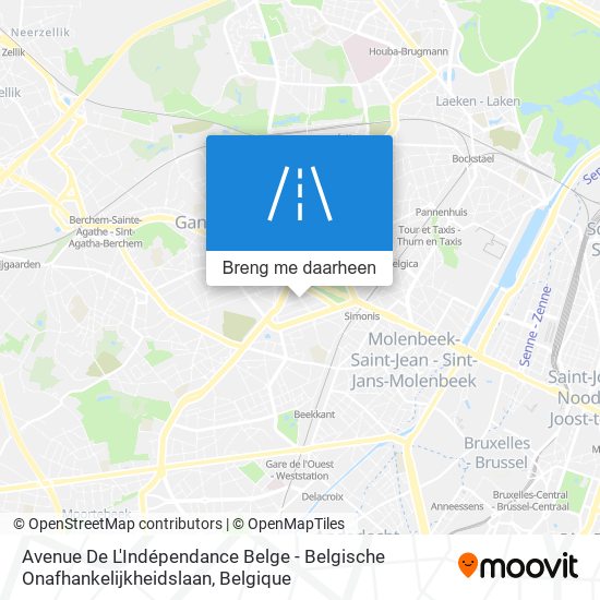 Avenue De L'Indépendance Belge - Belgische Onafhankelijkheidslaan kaart