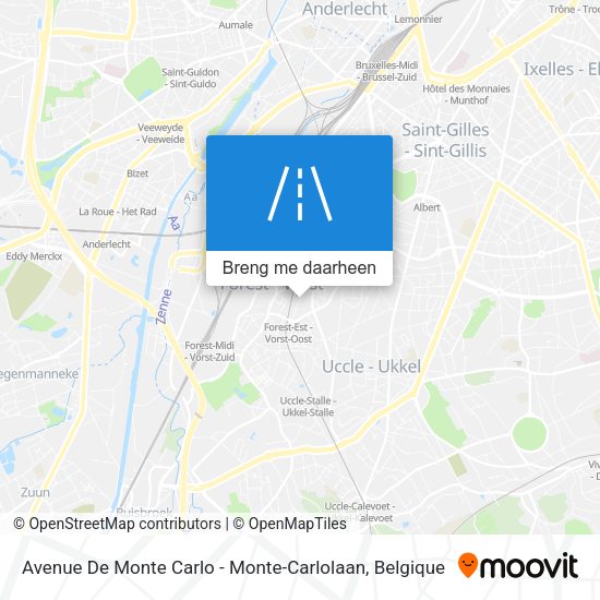 Avenue De Monte Carlo - Monte-Carlolaan kaart