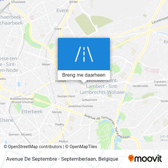 Avenue De Septembre - Septemberlaan kaart