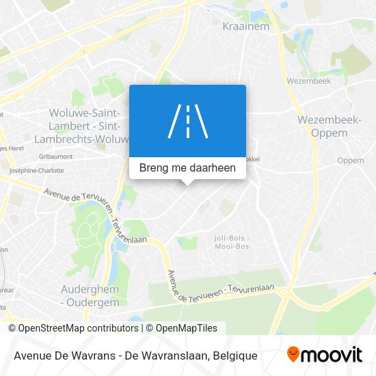 Avenue De Wavrans - De Wavranslaan kaart
