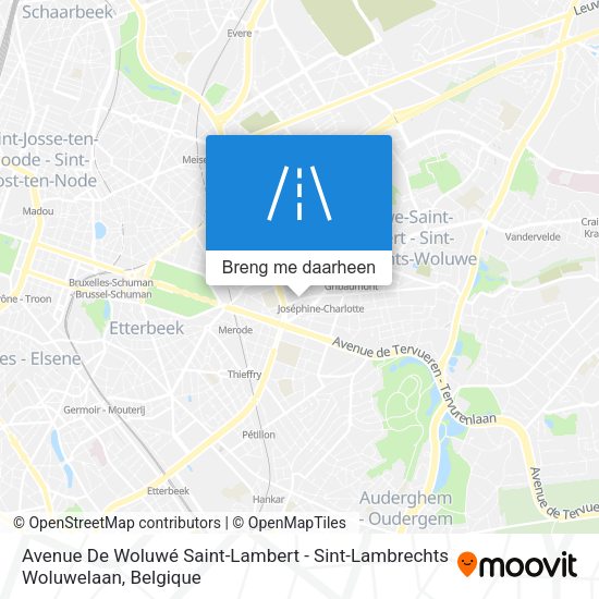 Avenue De Woluwé Saint-Lambert - Sint-Lambrechts Woluwelaan kaart