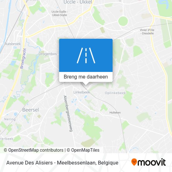 Avenue Des Alisiers - Meelbessenlaan kaart