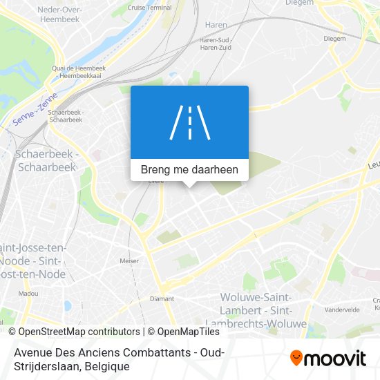 Avenue Des Anciens Combattants - Oud-Strijderslaan kaart