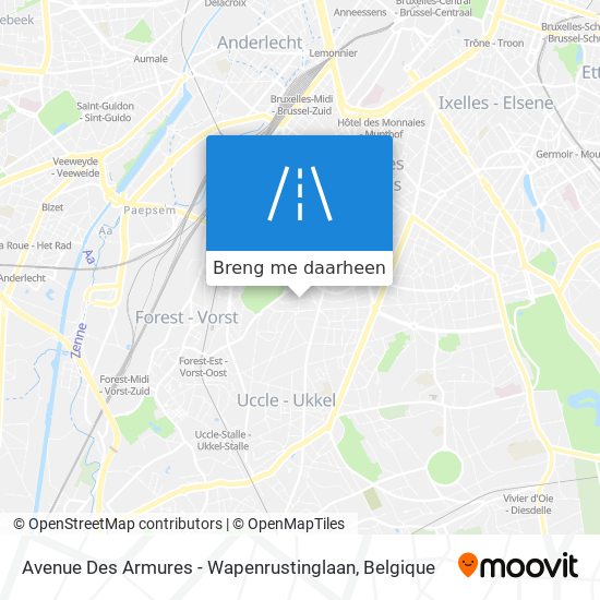 Avenue Des Armures - Wapenrustinglaan kaart
