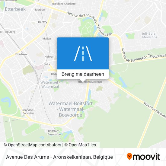 Avenue Des Arums - Aronskelkenlaan kaart