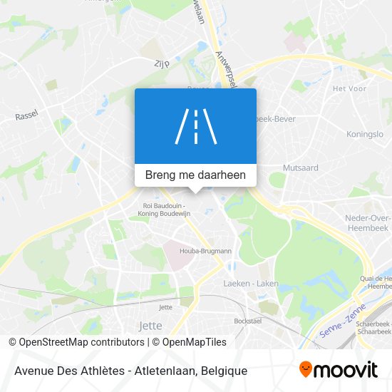 Avenue Des Athlètes - Atletenlaan kaart