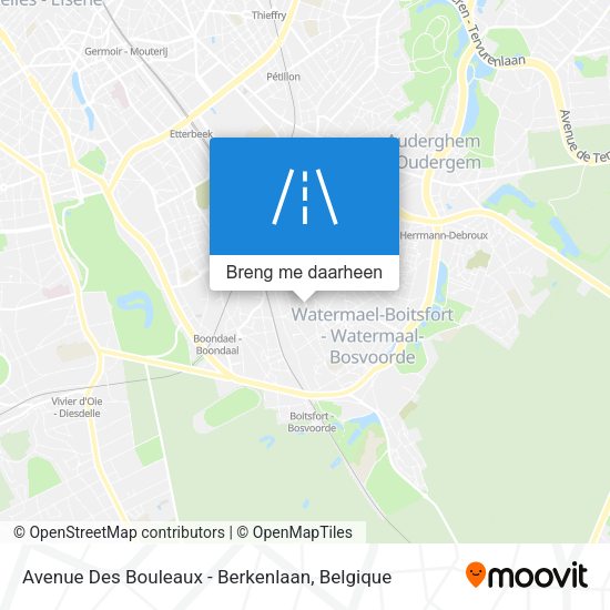 Avenue Des Bouleaux - Berkenlaan kaart