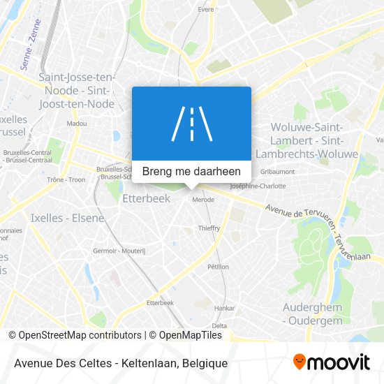 Avenue Des Celtes - Keltenlaan kaart