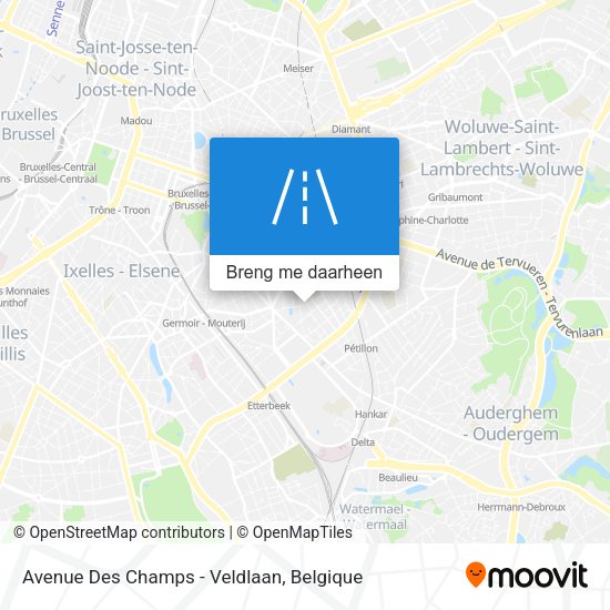 Avenue Des Champs - Veldlaan kaart
