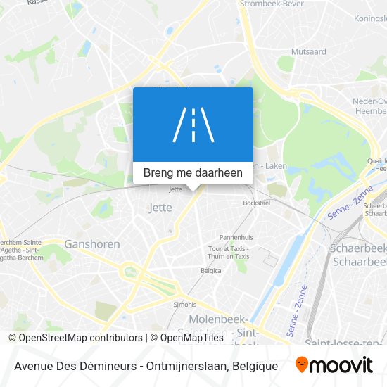 Avenue Des Démineurs - Ontmijnerslaan kaart