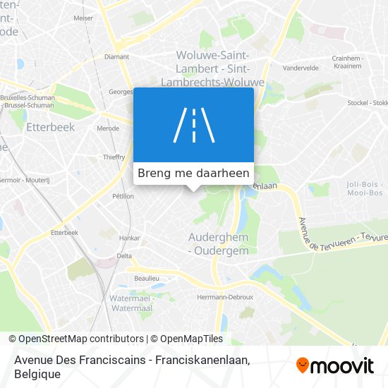 Avenue Des Franciscains - Franciskanenlaan kaart