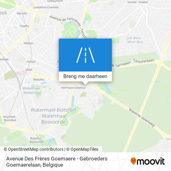 Avenue Des Frères Goemaere - Gebroeders Goemaerelaan kaart