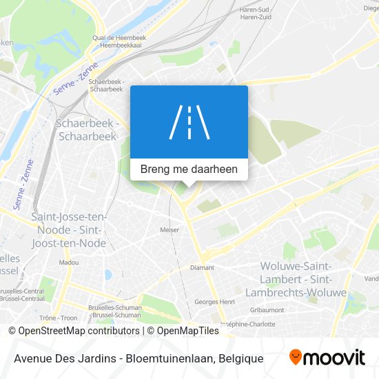 Avenue Des Jardins - Bloemtuinenlaan kaart