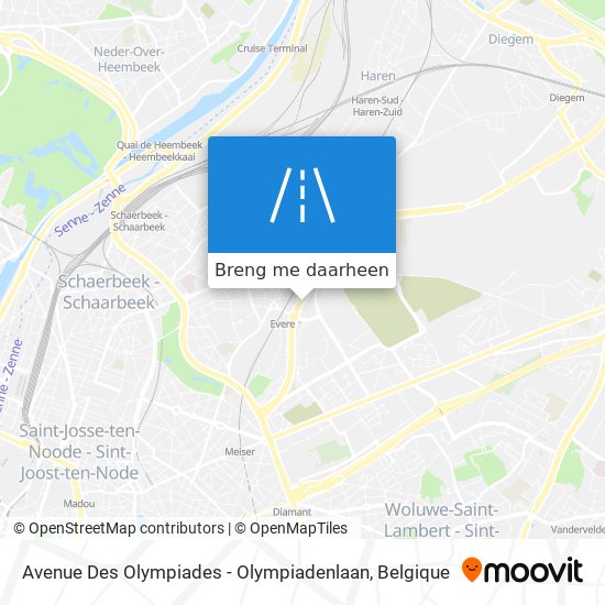 Avenue Des Olympiades - Olympiadenlaan kaart