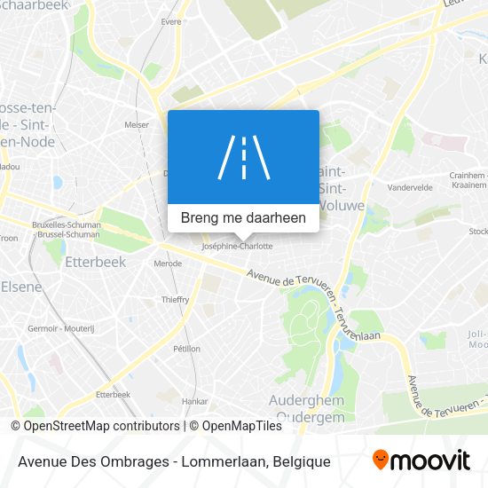 Avenue Des Ombrages - Lommerlaan kaart