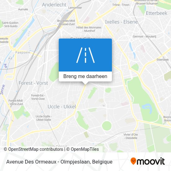 Avenue Des Ormeaux - Olmpjeslaan kaart