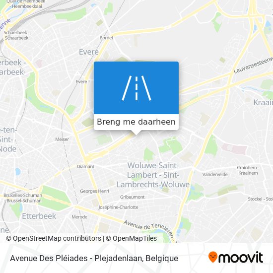 Avenue Des Pléiades - Plejadenlaan kaart