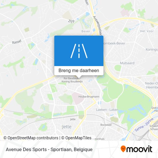 Avenue Des Sports - Sportlaan kaart