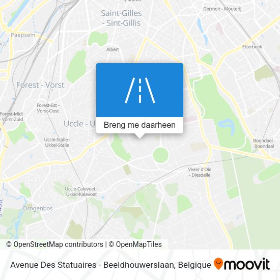 Avenue Des Statuaires - Beeldhouwerslaan kaart