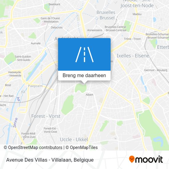 Avenue Des Villas - Villalaan kaart