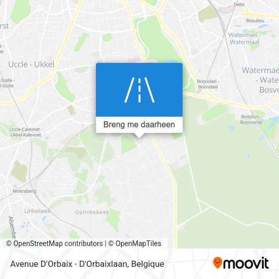 Avenue D'Orbaix - D'Orbaixlaan kaart