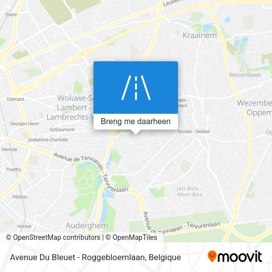 Avenue Du Bleuet - Roggebloemlaan kaart
