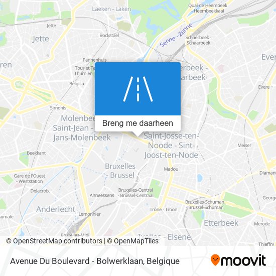 Avenue Du Boulevard - Bolwerklaan kaart