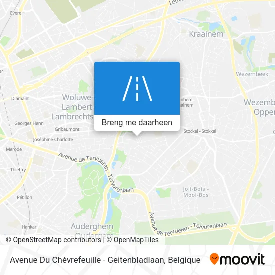 Avenue Du Chèvrefeuille - Geitenbladlaan kaart