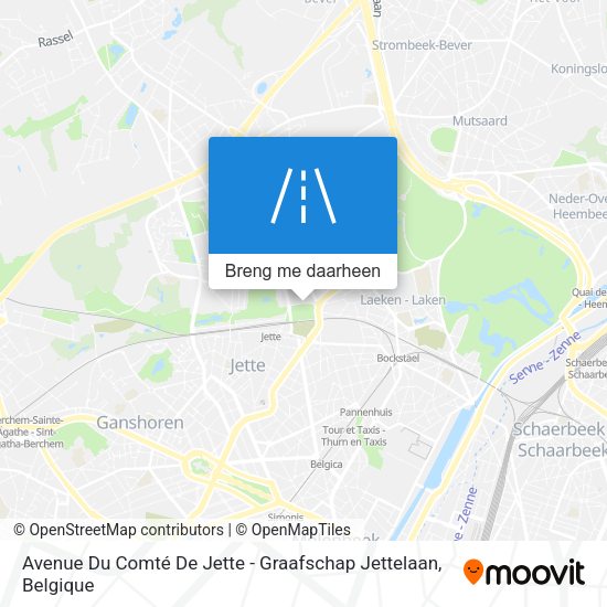 Avenue Du Comté De Jette - Graafschap Jettelaan kaart